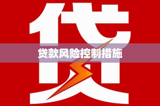 阿莲贷款风险控制措施