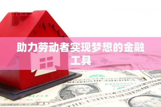 阿莲助力劳动者实现梦想的金融工具