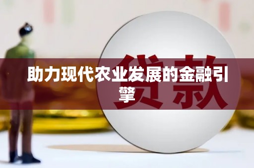 阿莲助力现代农业发展的金融引擎