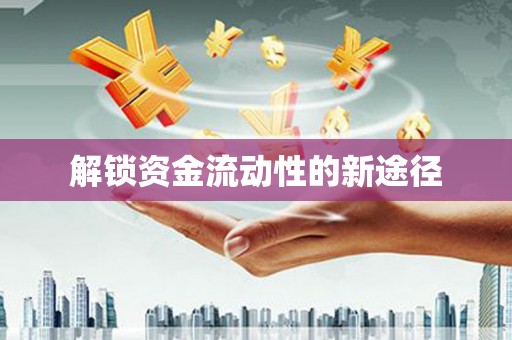 阿莲解锁资金流动性的新途径